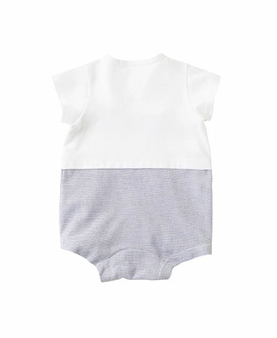 【新品未使用】ファミリア　袖付きロンパース　60cm