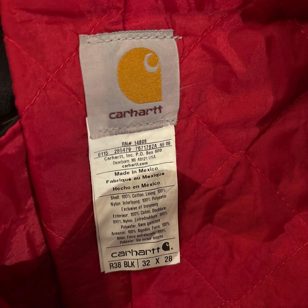 Carhartt オーバーオール　黒 made in Mexico