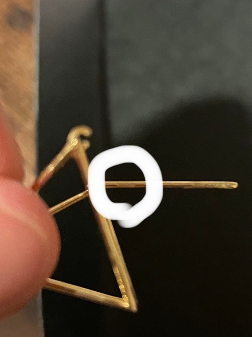 shihara triangle pierce 18k 箱　巾着付
