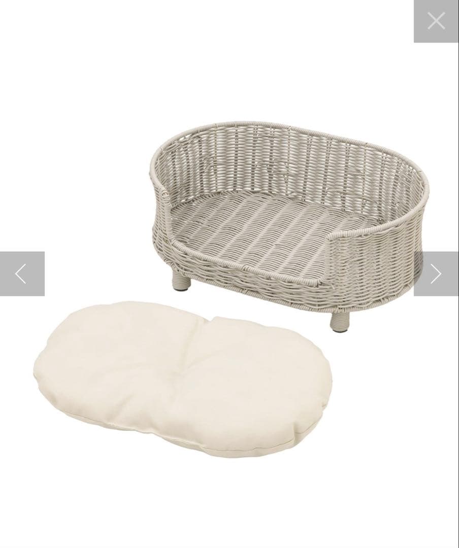 3COINS ラタン風ペットベッド 小型犬用✖️３個