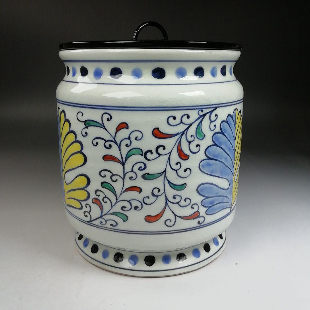 Ｗ２２　水指　『和蘭陀紋』『中村秋峰 造』　共箱　茶道具