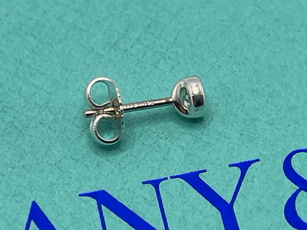 c720 ティファニー　バイザヤード　アクアマリン　ピアス　シルバー　925