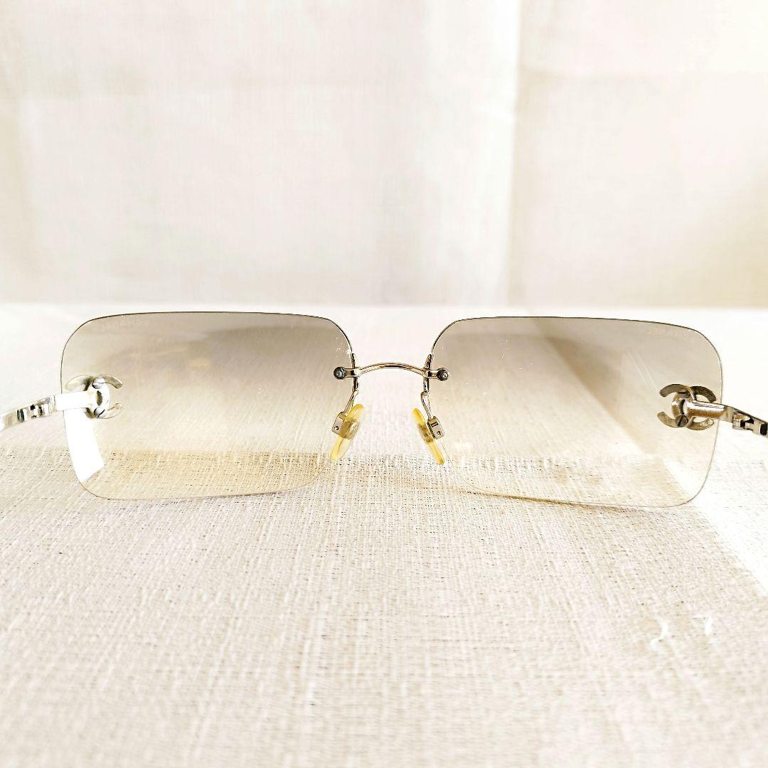 CHANEL　サングラス　4017-D　グラデーション　ココマーク　リムレス