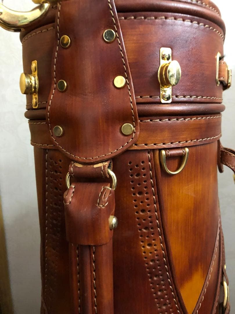 としゆき　超希少　最高級本革キャディバッグ　ゴルフバッグ