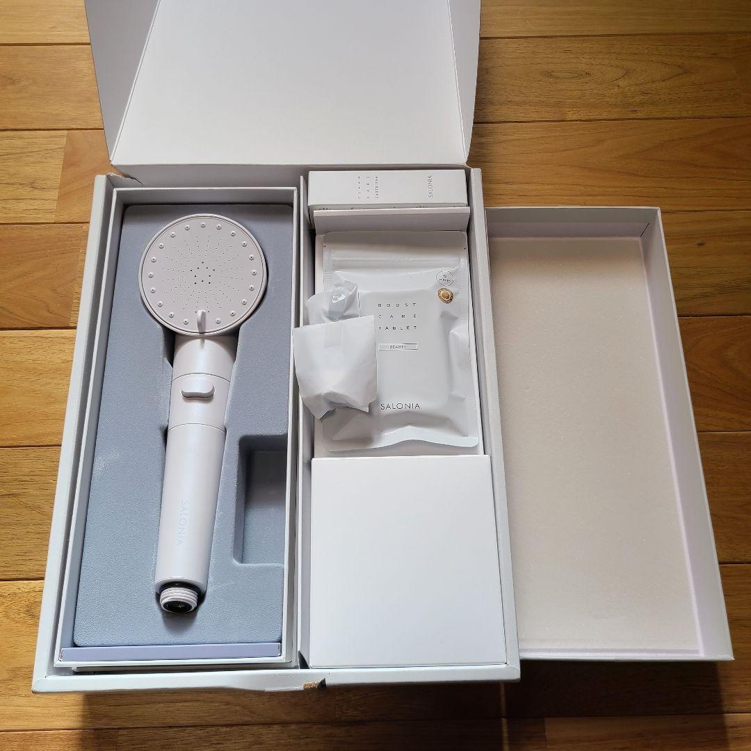 SALONIA シャワーヘッド ファインバブル　 ホワイト