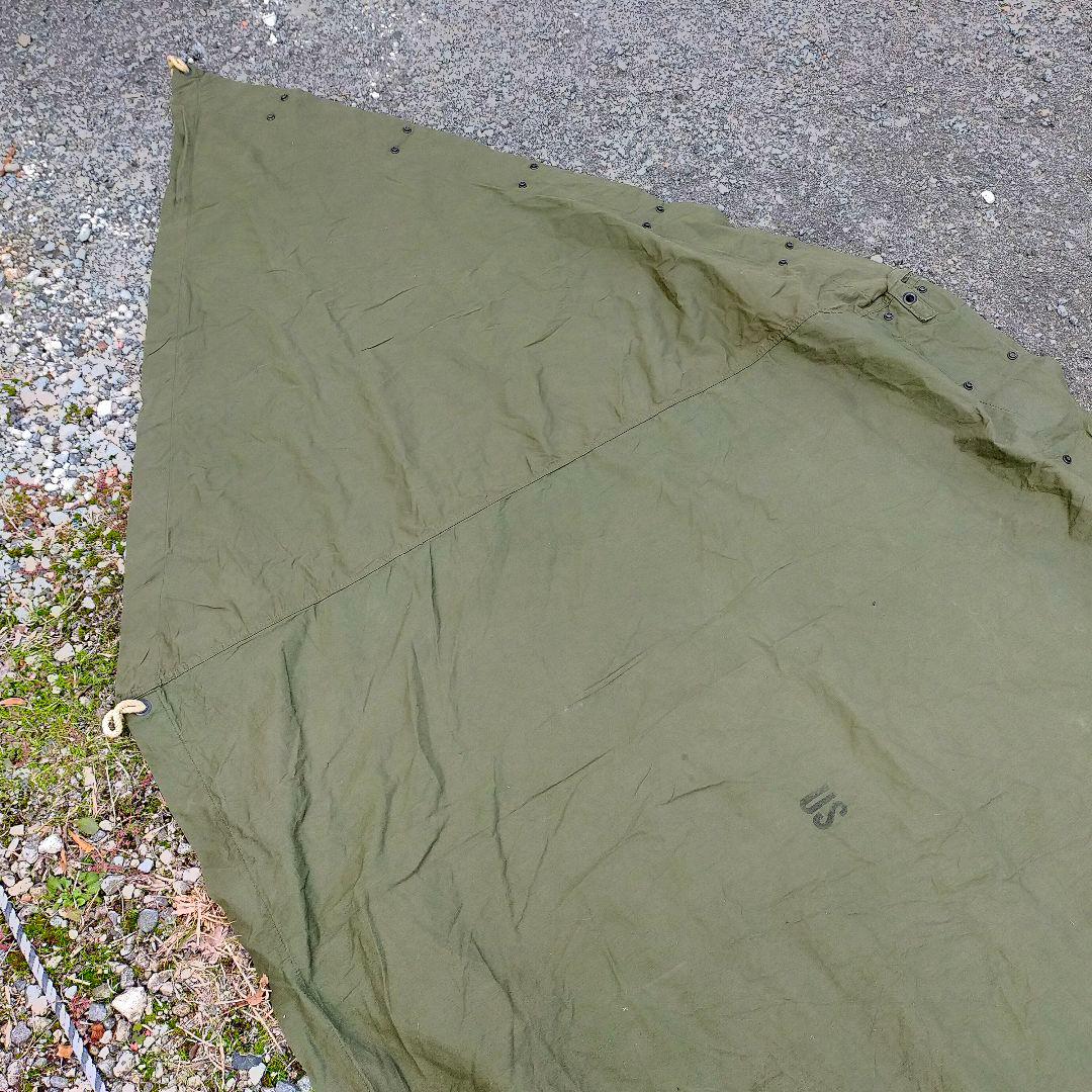 アメリカ軍　パップテント　ハーフテント　シェルター　グラウンドシート　70s