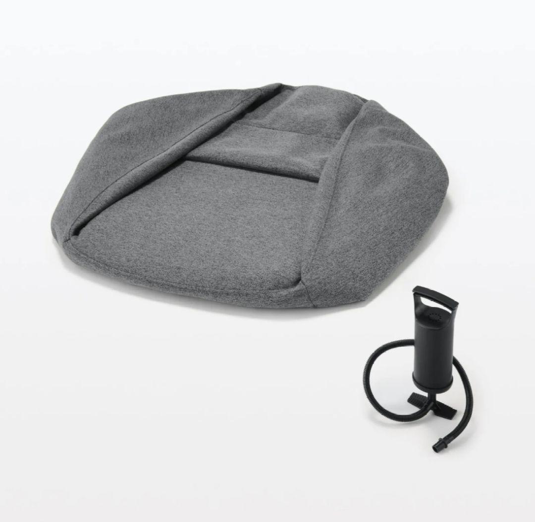 【新品未開封】無印良品 空気でできたソファー チャコール ポンプ付き