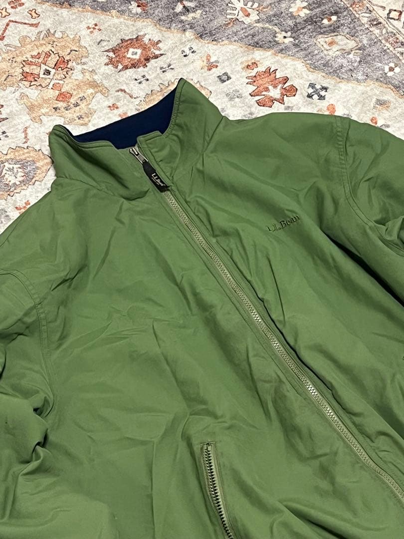 L.L.BeanナイロンジャケットオリーブグリーンWarm-up Jacket