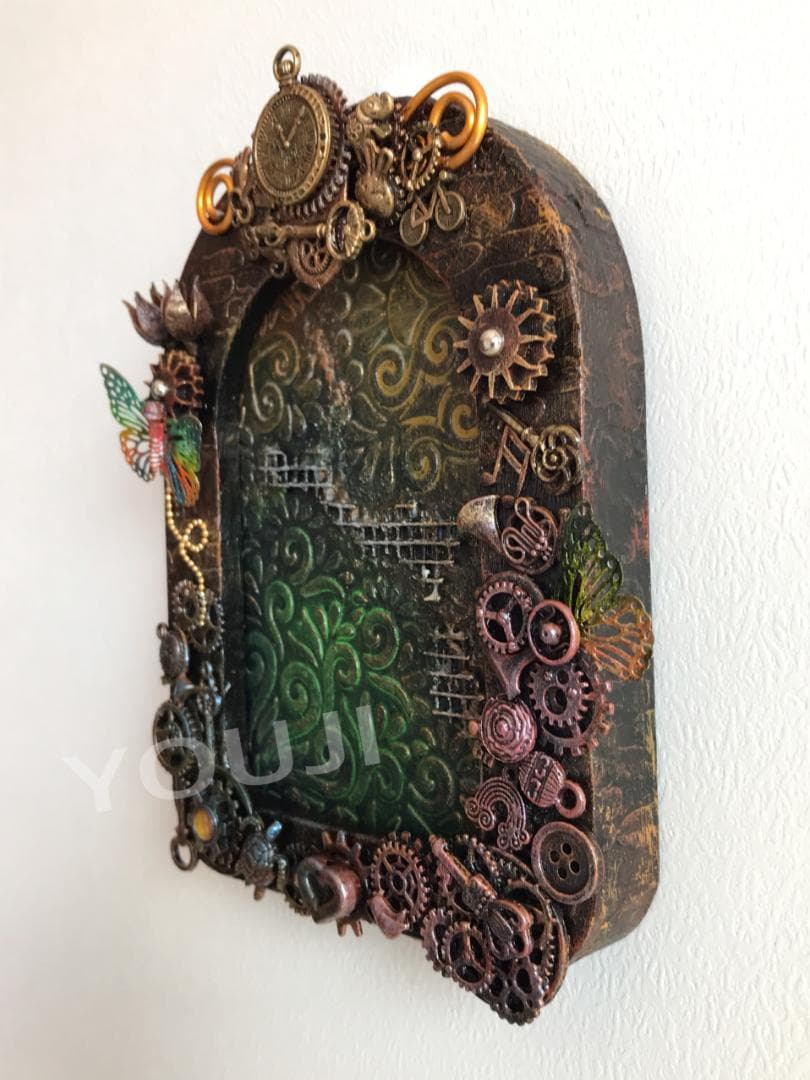 テクスチャーアート スチームパンクアート 額縁 立体画 原画一点もの #2