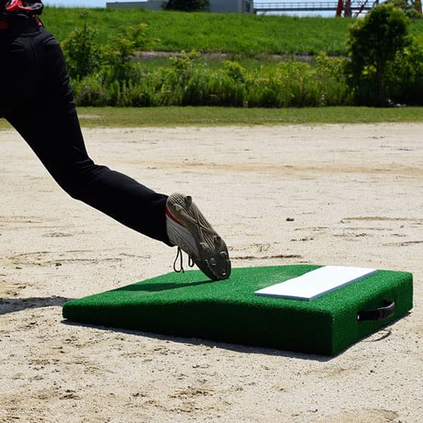 野球 投球練習用 ポータブルマウンド 人工芝 ピッチャープレート付き投球マウンド
