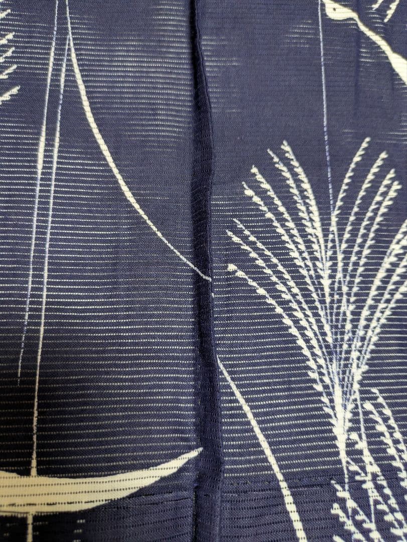 綿絽浴衣 丈１６０　広衿仕立て