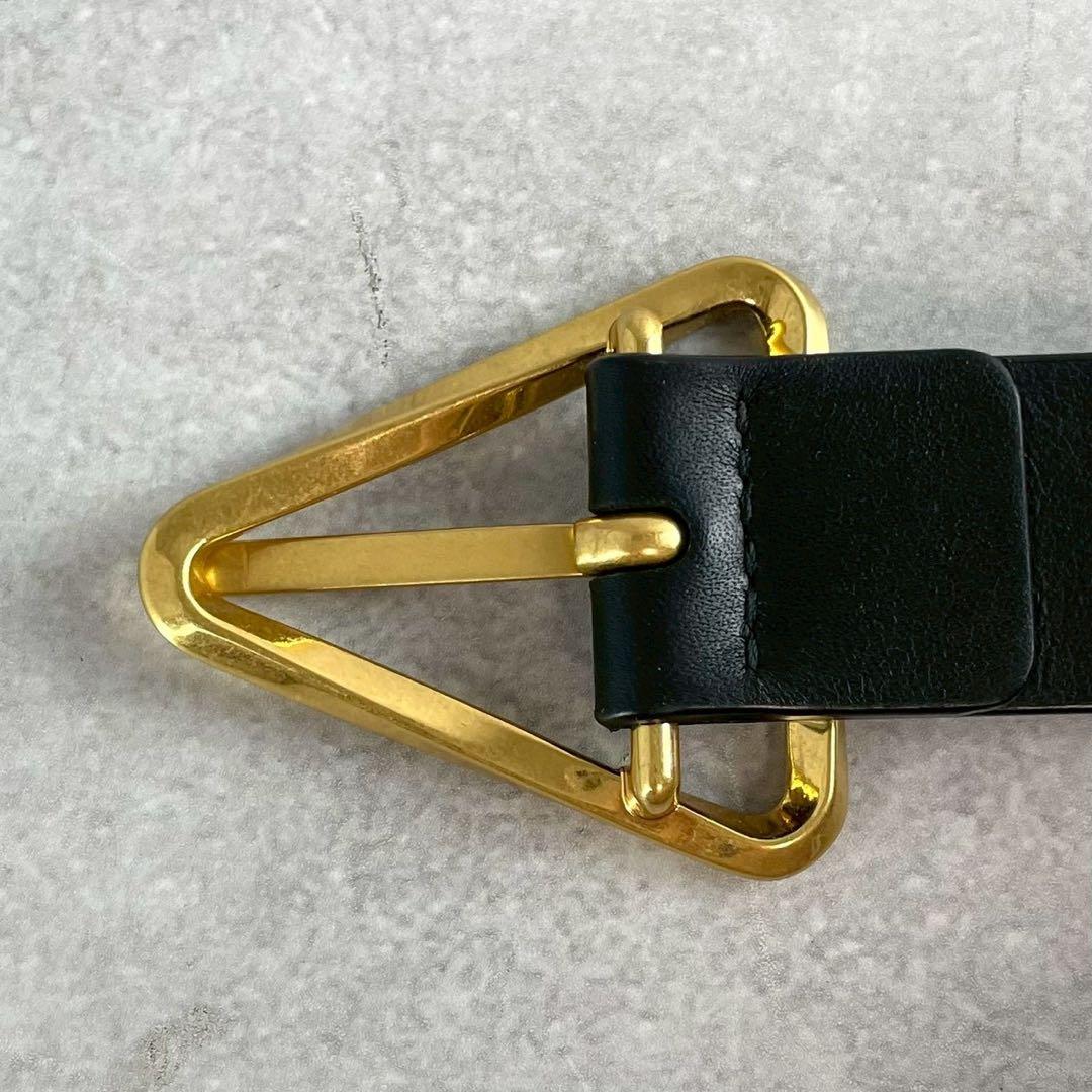 ボッテガヴェネタ トライアングル グラスプ レザー ナローベルト