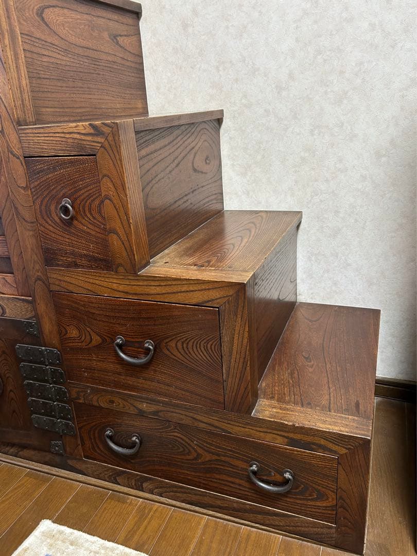 階段箪笥　右下がり7段　下部分４段のみ