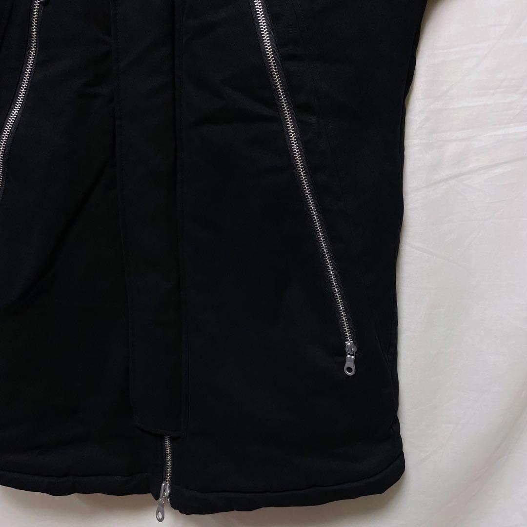 【NO ID.】マルチシームハイカラーハーフコート ボアフリース ハの字ジッパー