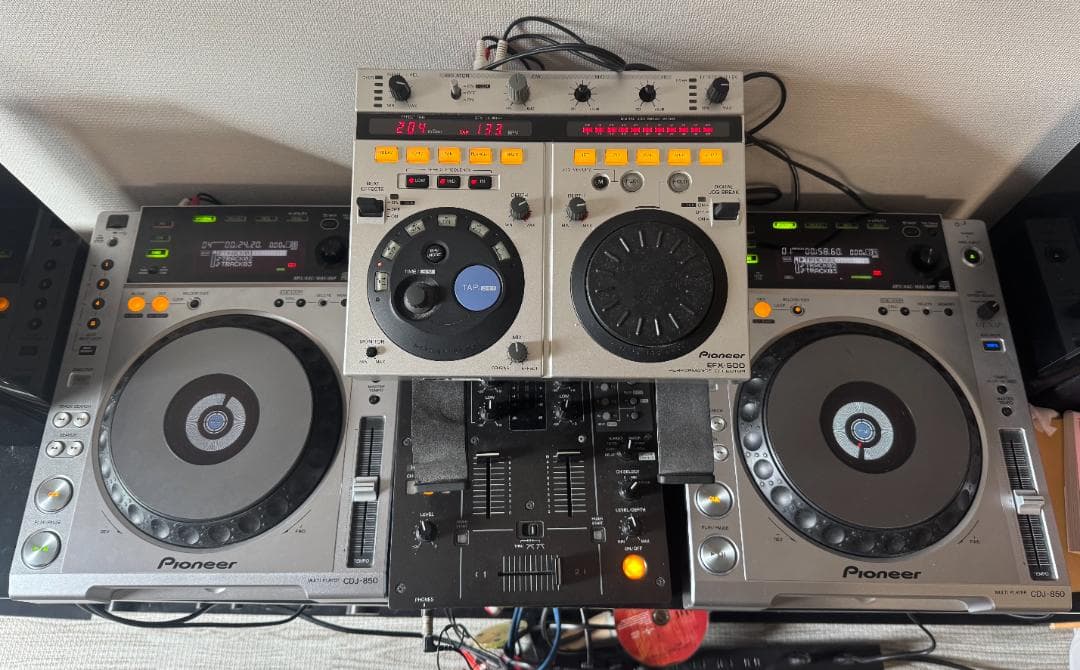 Pioneer DJM400箱ありCDJ850二台箱あり+EFX-500 おまけ