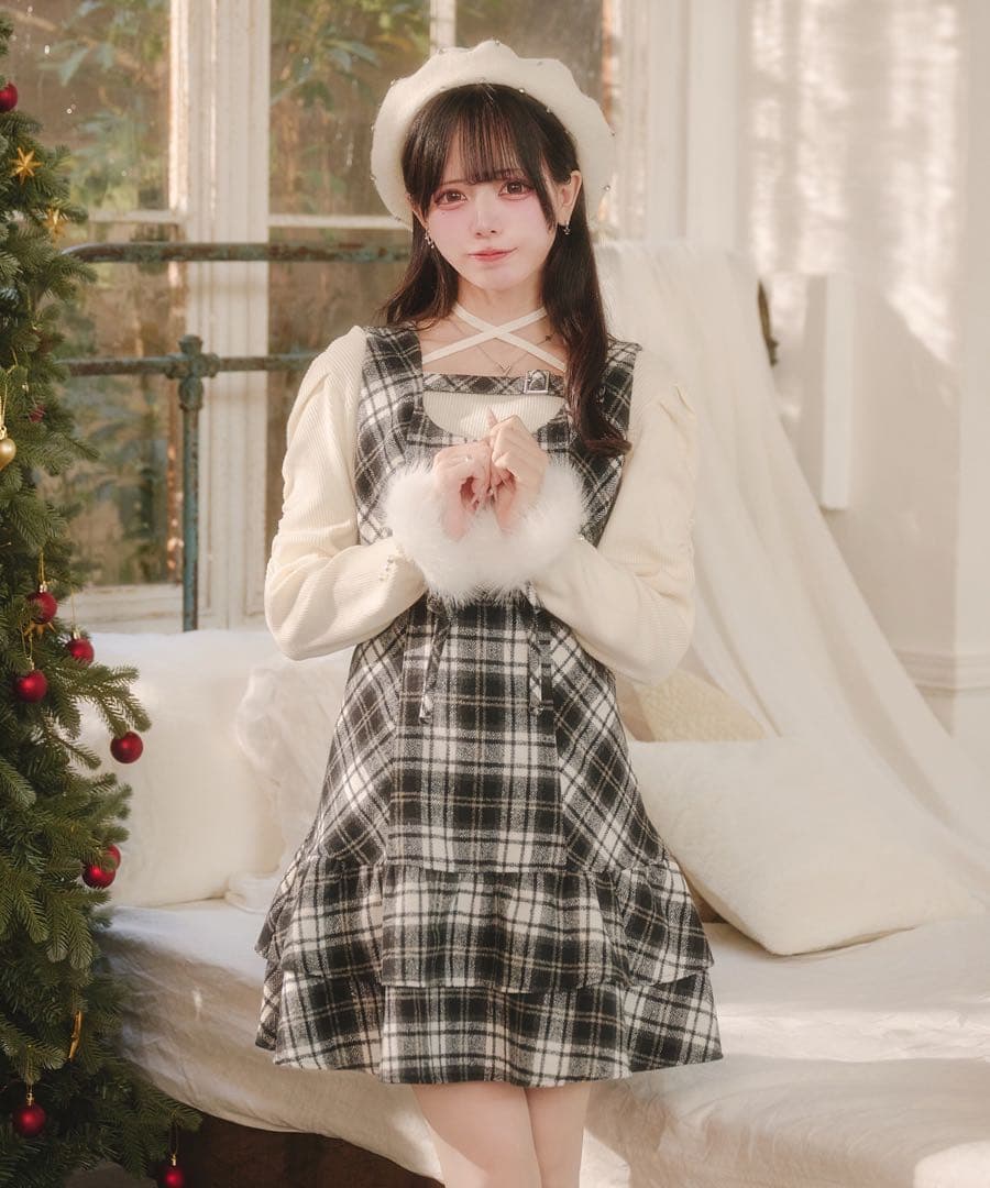 Pal elfy パルエルフィー 裾ティアードキャミワンピース ブラック