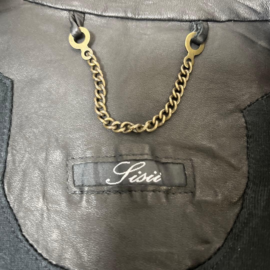 【定価約10万 未使用級】sisii ウォッシャブル レザー シングルライダース