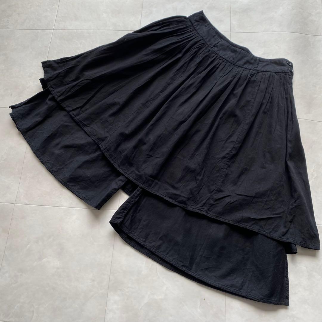 【希少】 KAPITAL オーロラエプロンパンツ キュロット スカート 黒 S