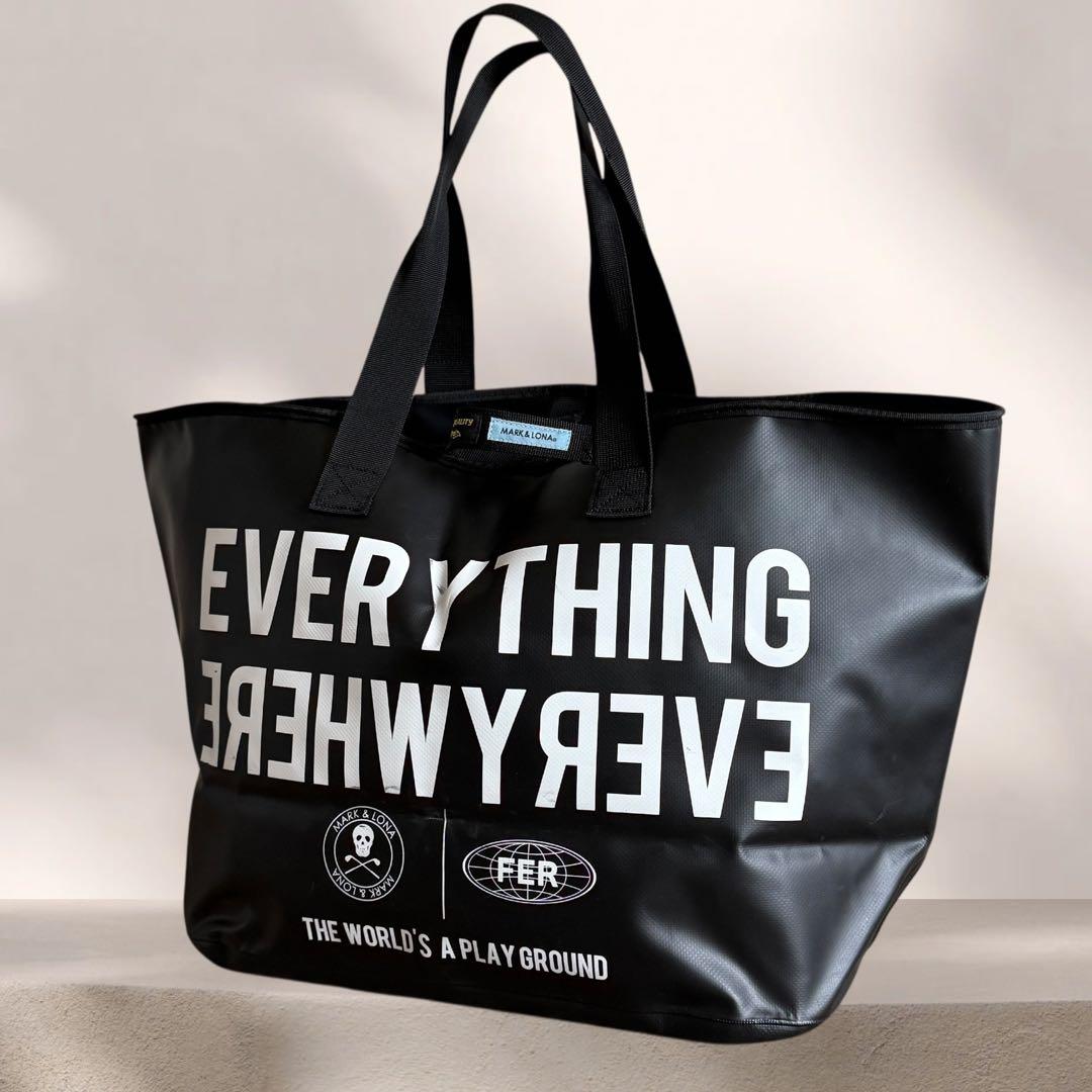 マークアンドロナ　マーク&ロナ　トートバッグ　バッグ　黒　白　大型　ショルダー