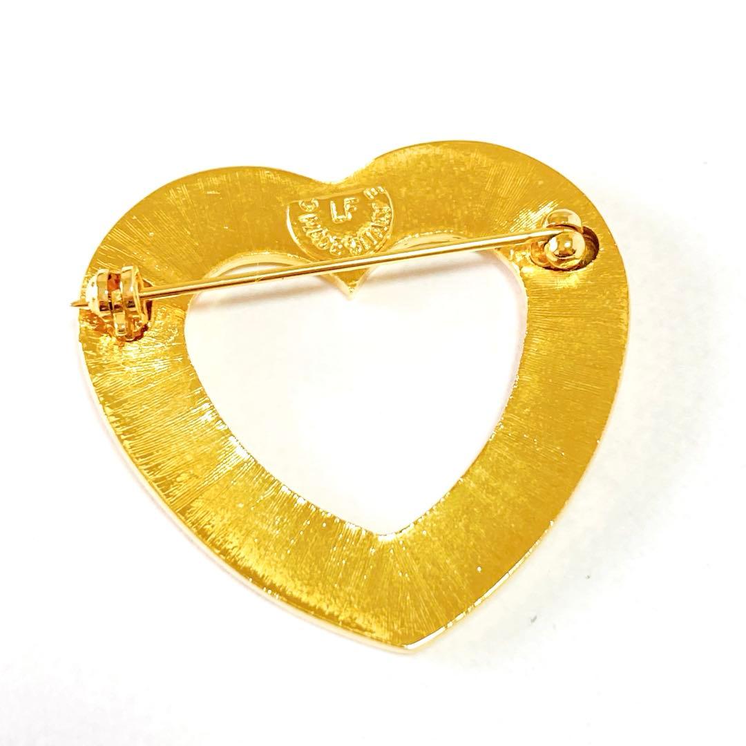 CELINE セリーヌ ハート ゴールド ブローチ ヴィンテージ A258033