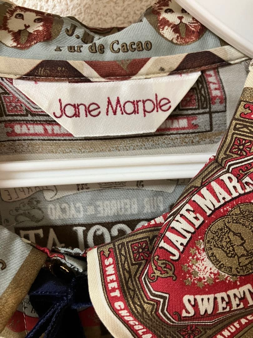 Jane Marple チョコレート 猫 長袖シャツ
