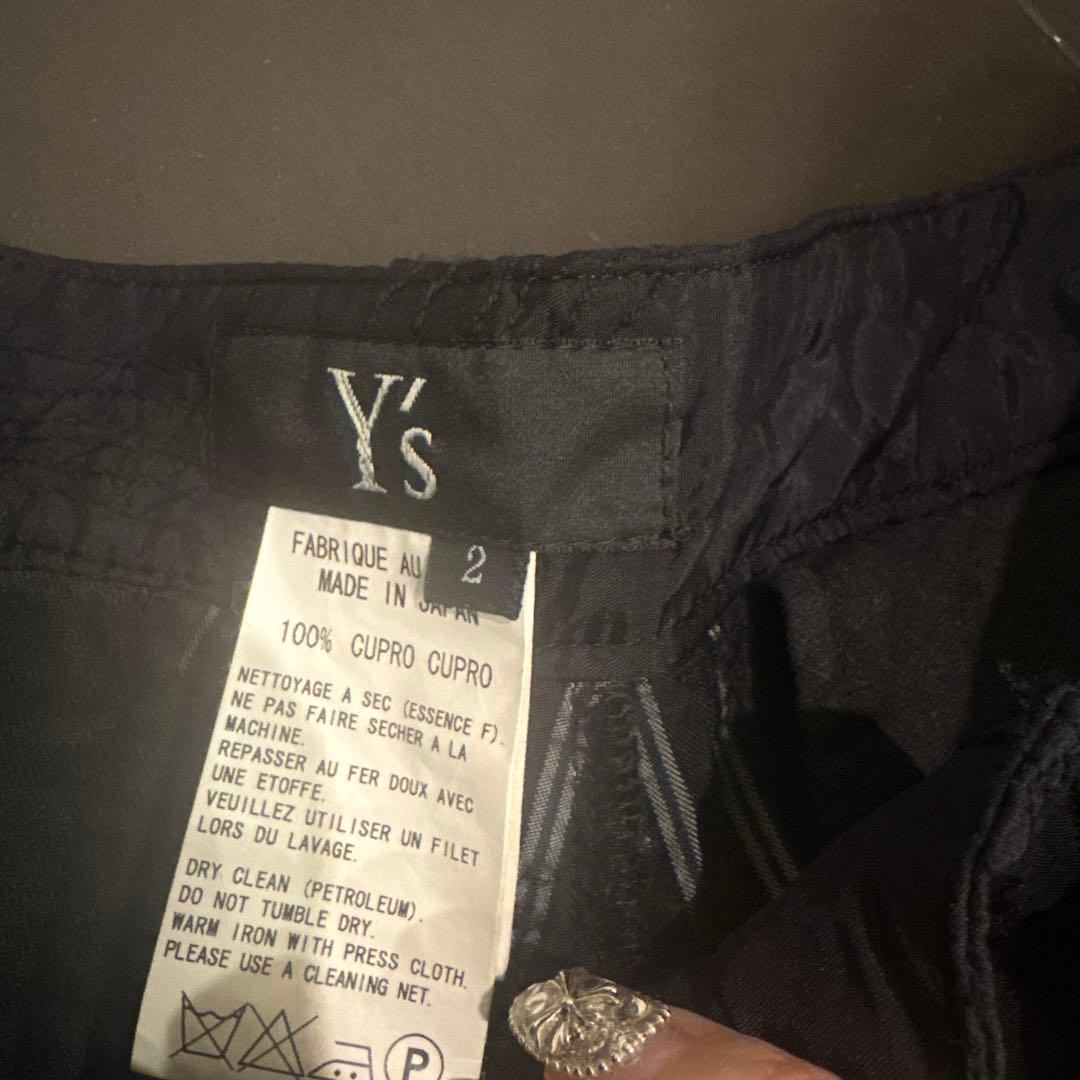 Y's ガウチョパンツ 黒 2 ヨウジヤマモト　ワイドパンツ