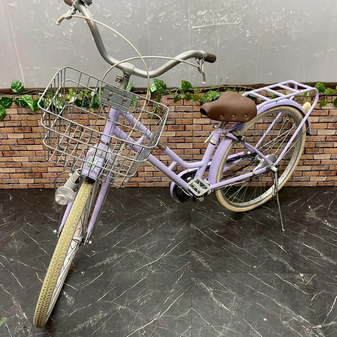 【95】子供用自転車 子供車 STAR DUST パープル 24インチ シングル