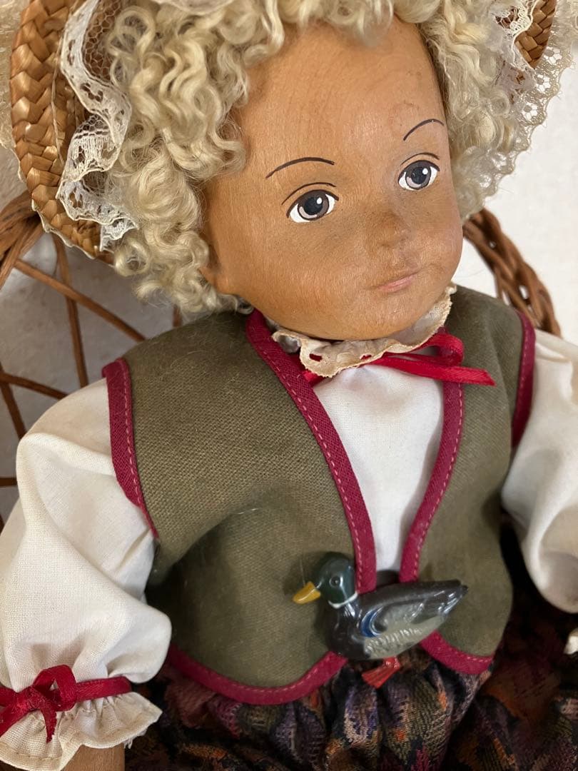木製人形　ドイツ　34㎝　女の子