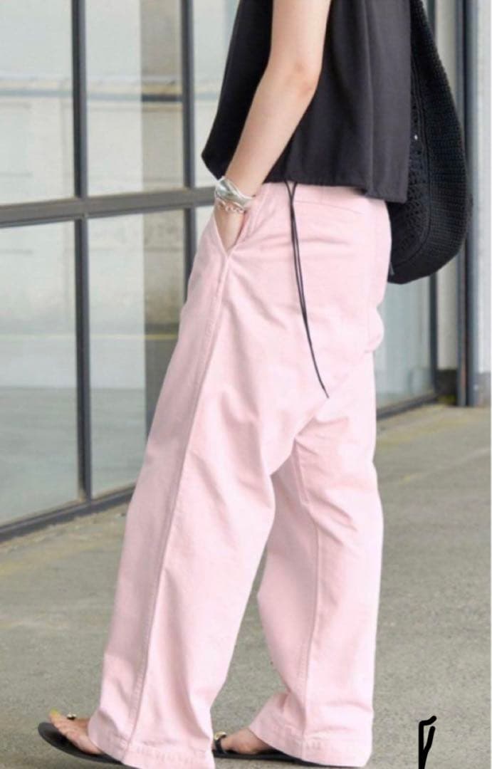 Spick and Span Higuchi×S チノワイドパンツ ピンク
