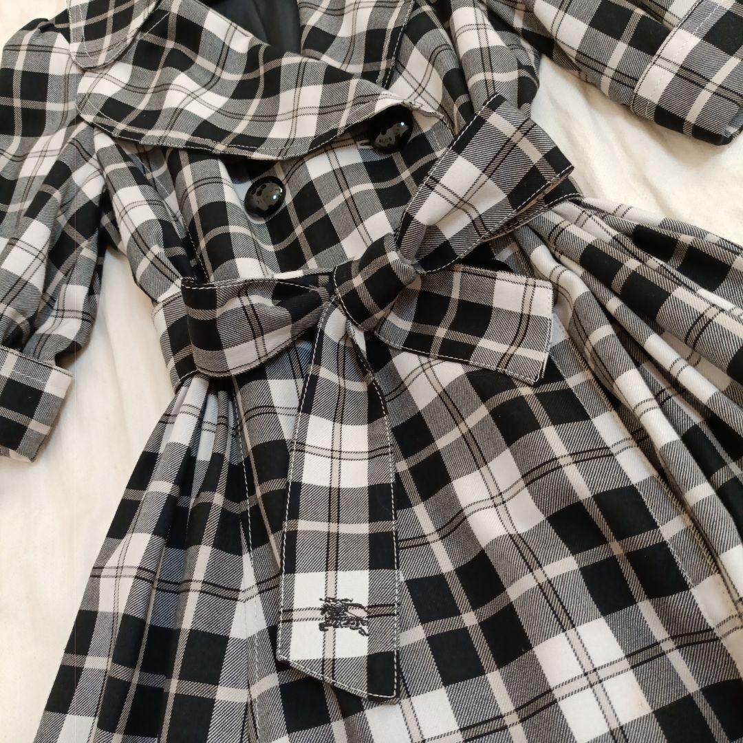 美品BURBERRY BLUE LABEL 刺繍ロゴワンピース　Aライン