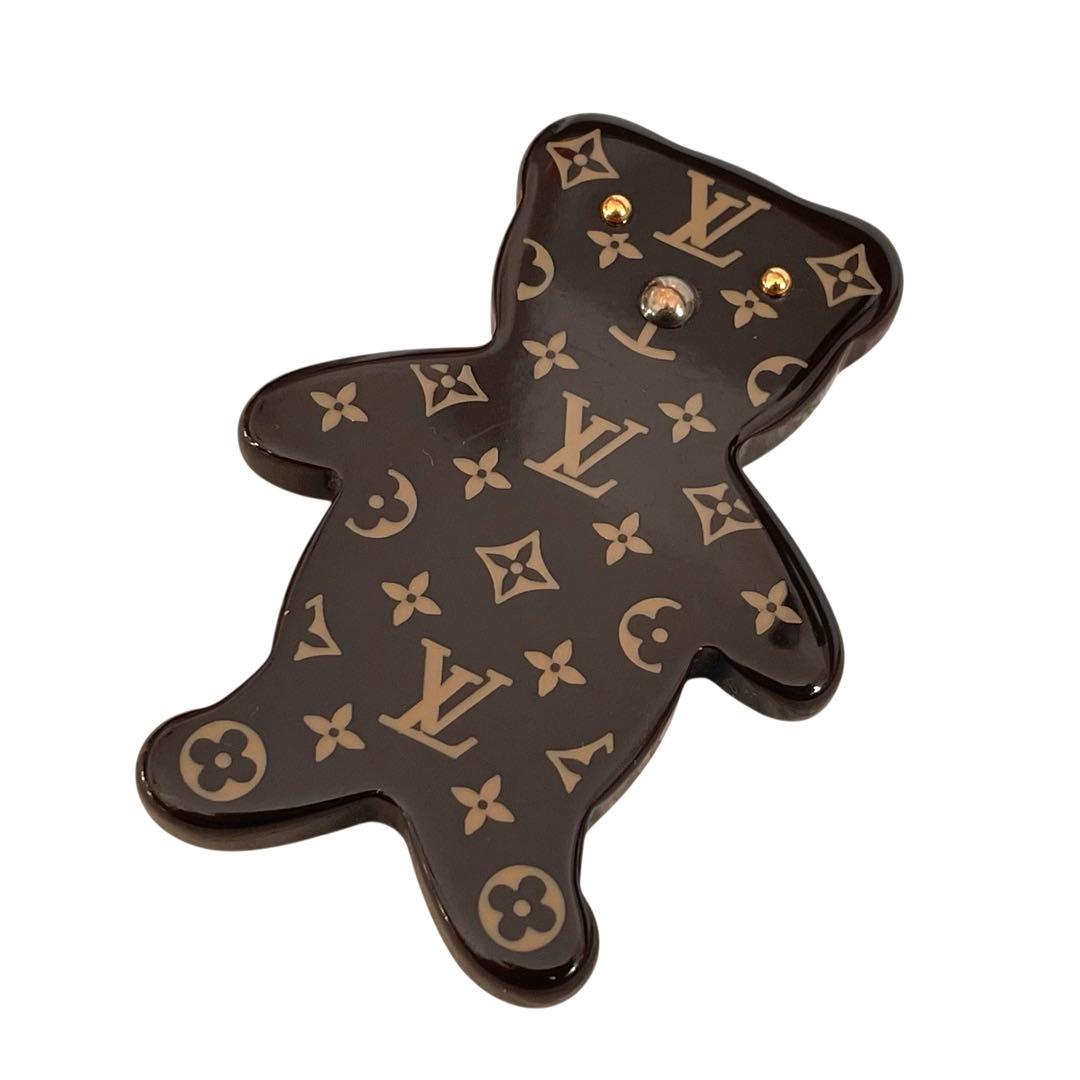 《超美品》ルイヴィトン モノグラム ブロッシュ ヌヌールス テディ ベア 茶系