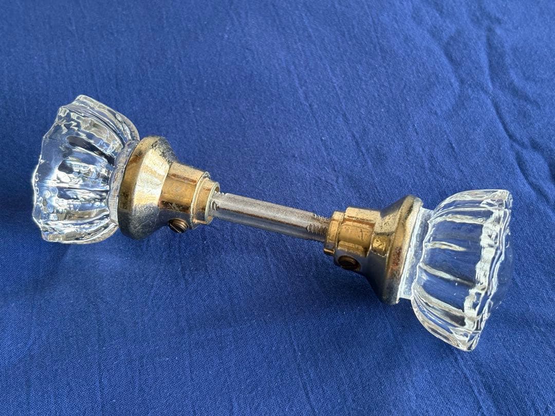 アンティーク　ガラスドアノブ