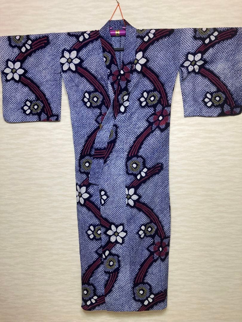 レモン　有松絞り　絞り浴衣　① 大きめ