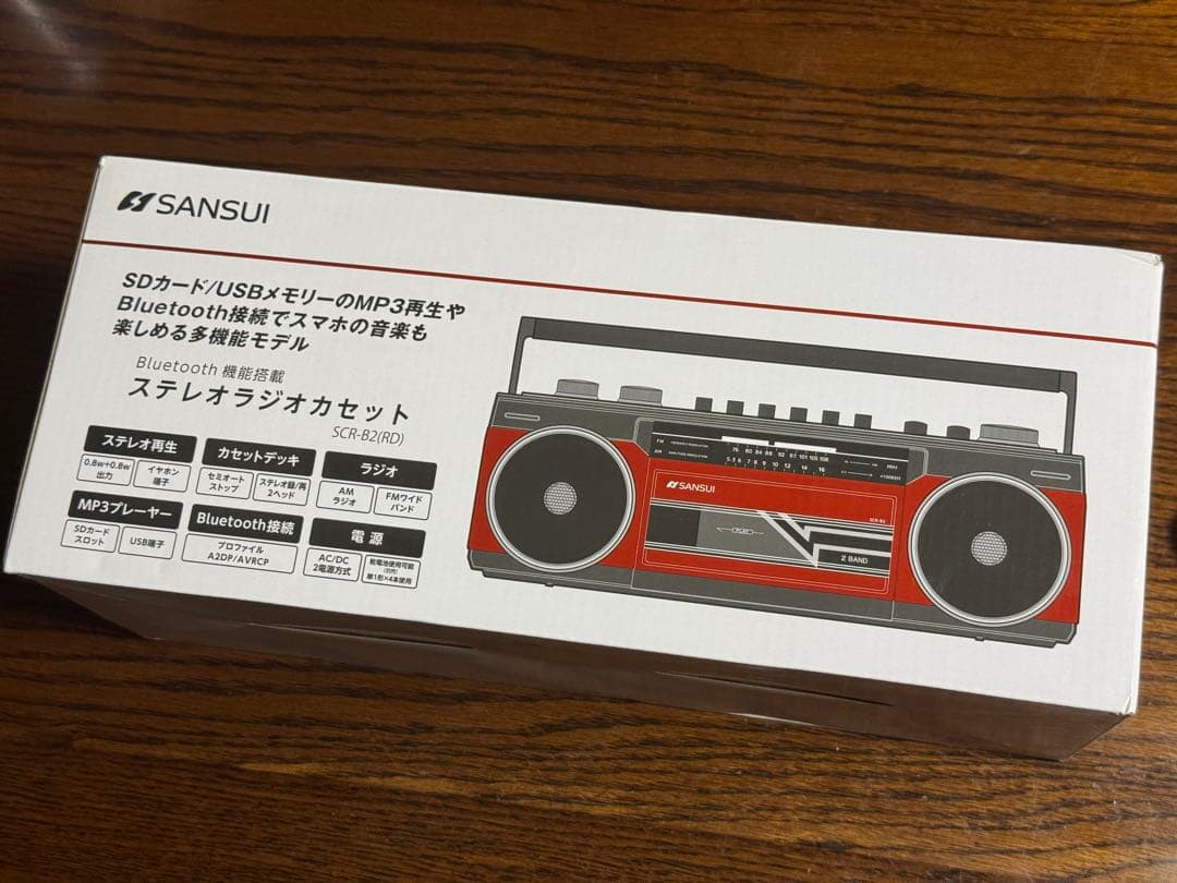 SANSUI/Bluetooth機能搭載ステレオラジオカセット ラジカセ