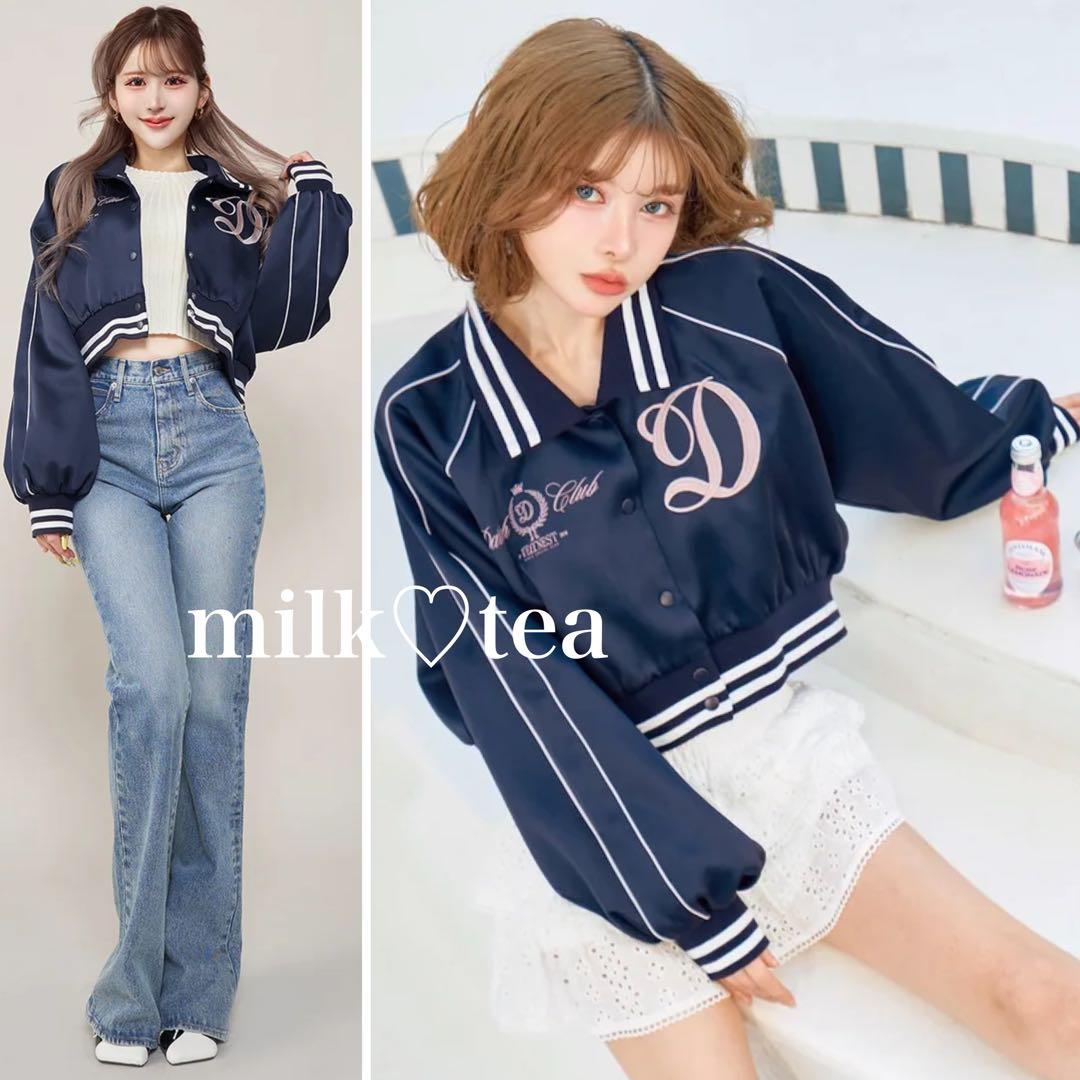 新品タグ付 ダーリッチ Darich Clubスカジャン ネイビー フリー