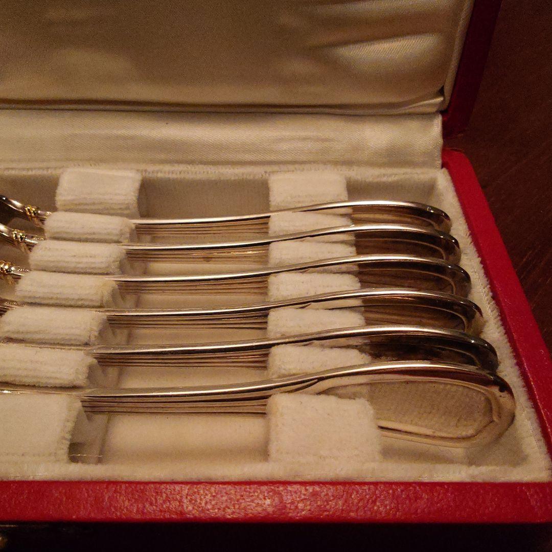 Cartier スプーン 6本セット 赤いケース付き