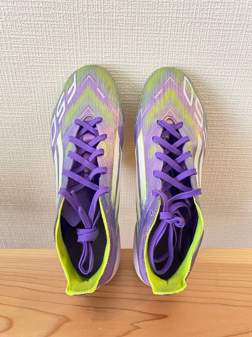 【中古】adidas PESO スパイク パープル/イエロー