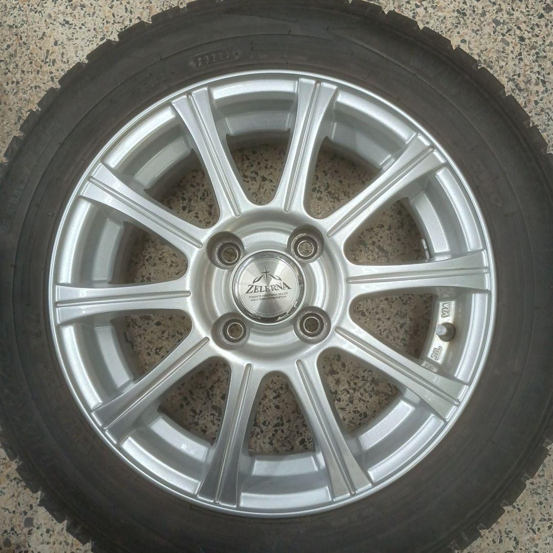 165/65R14 ダンロップ WM02 2023年 スタッドレス＆アルミ 4本