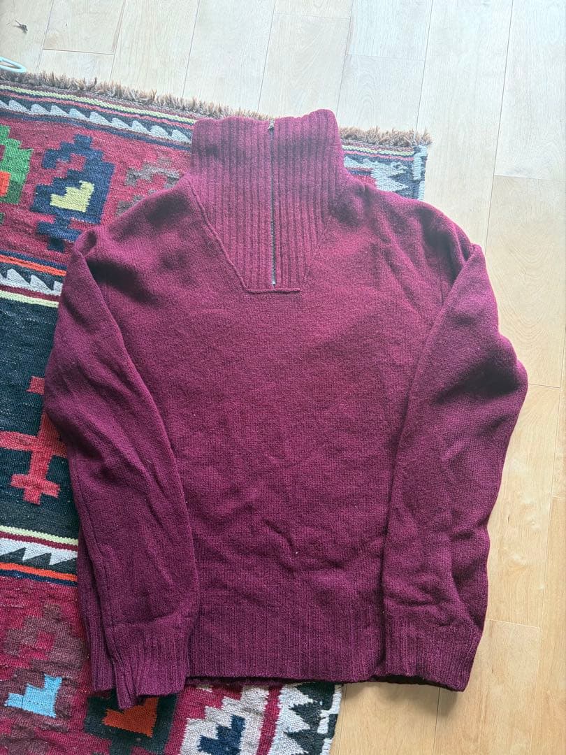 Dries Van Notenドライバーズニットハーフジップ　riri zip