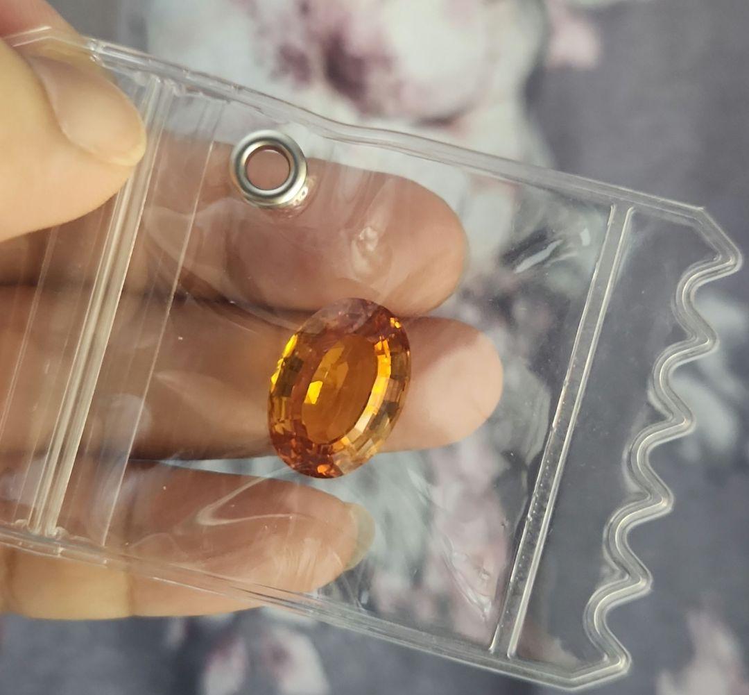 宝石キャンディ 特大ゴールデンイエローサファイア 17.365ct