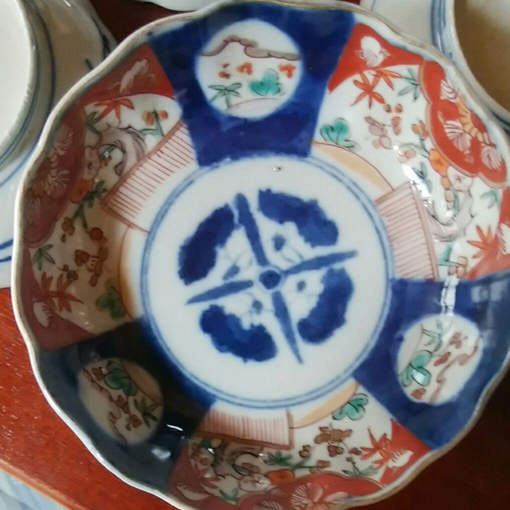 108  伊万里　色絵　膾皿　5客　5寸皿