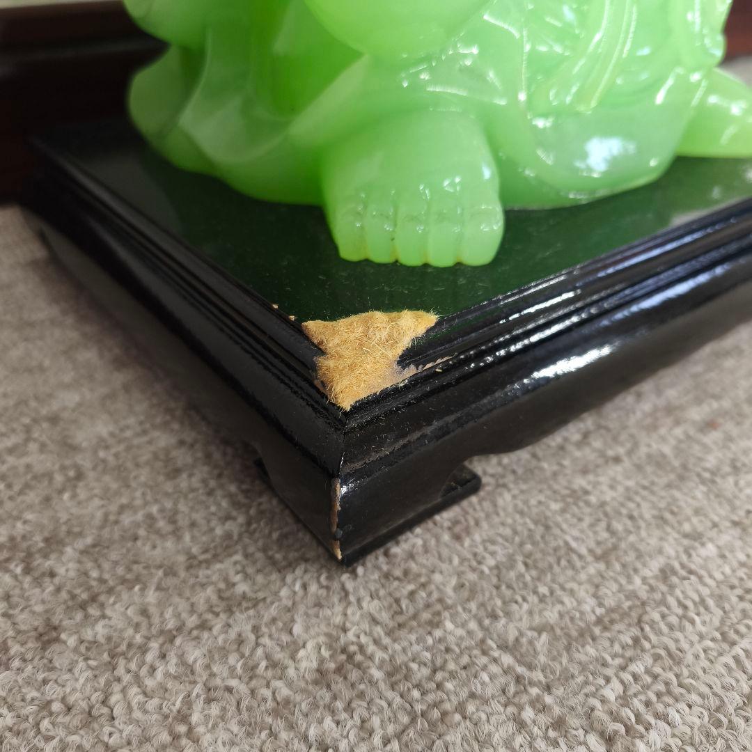 翡翠 布袋様 七福神 厄除け 置物　難あり