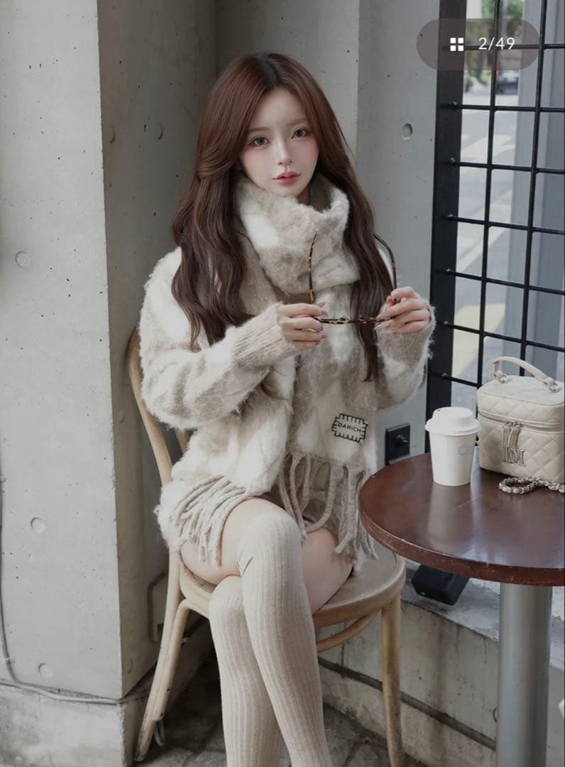 Darich アーガイルニットアンサンブル FL