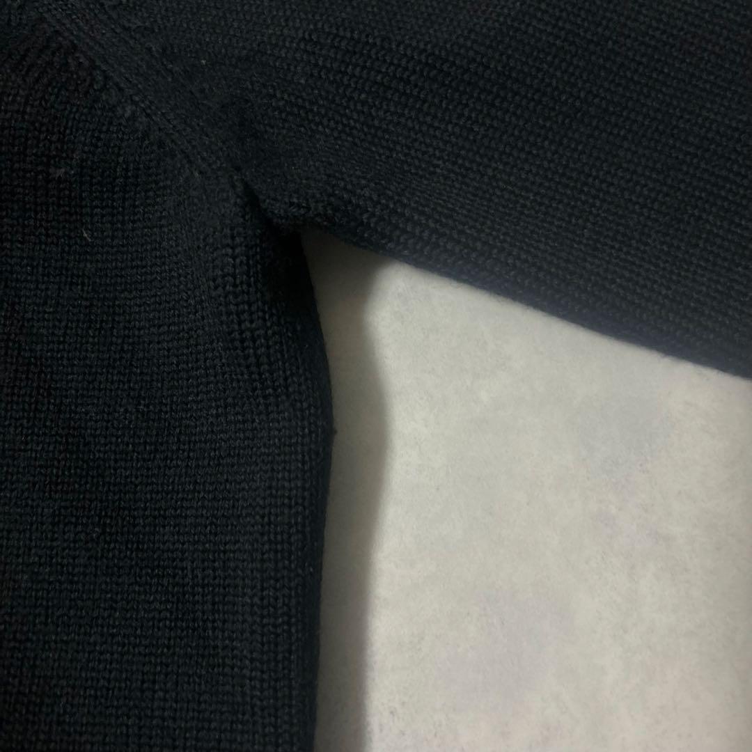 グランサッソ ニット モックネック ハイゲージ プルオーバー イタリア製 黒