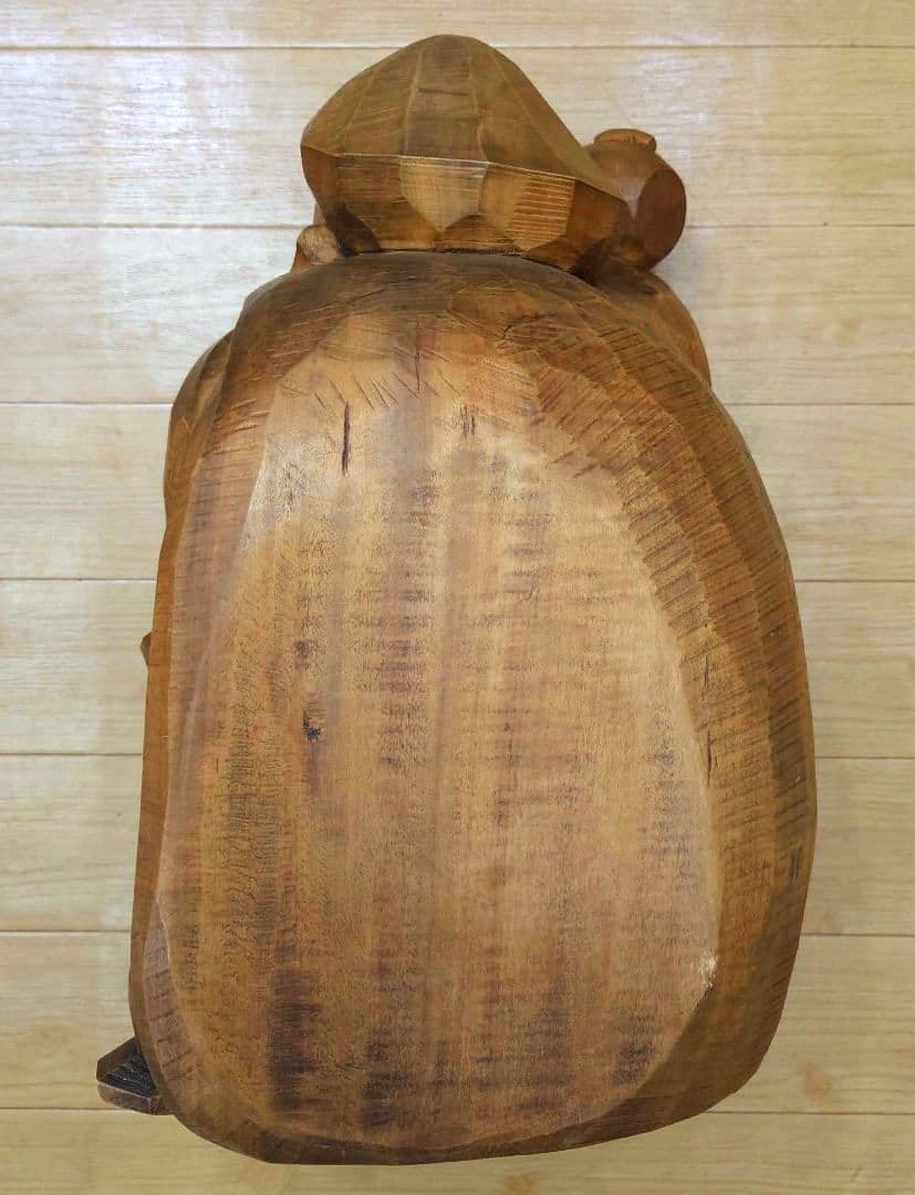 新春特価◆大黒様木彫大黒天像◆製作者在銘刻印有り◆高さ約41cm重量約7.5kg