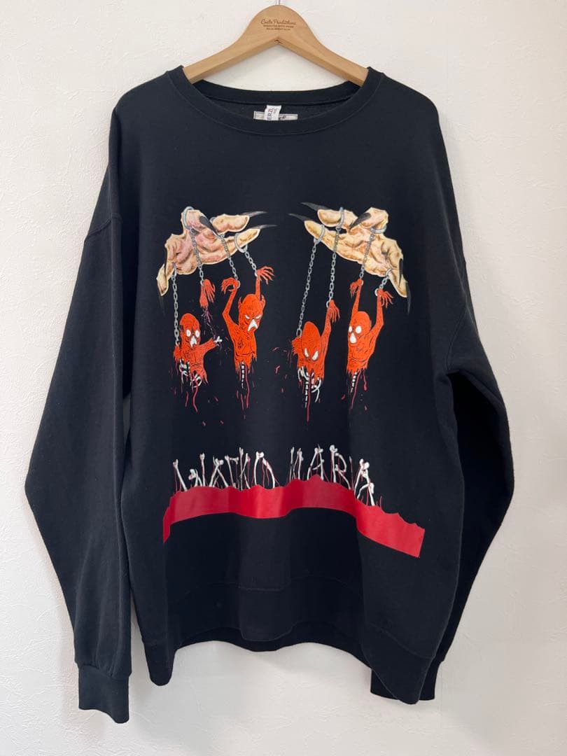 ワコマリア　ネックフェイス　コラボ　スウェット　トレーナー　ブラック　XL