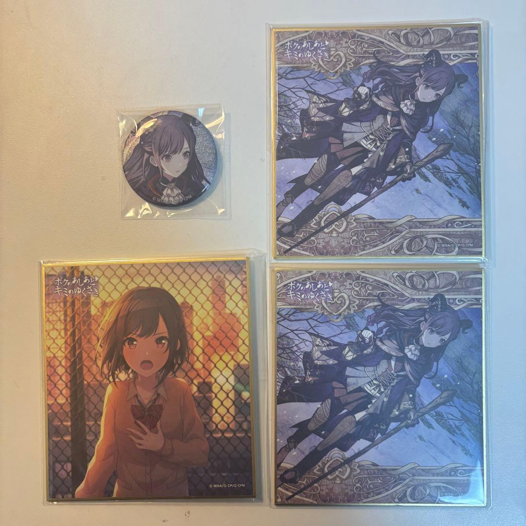 プロセカ 東雲絵名 ロウワー ミニ色紙 グリッター缶バッジ