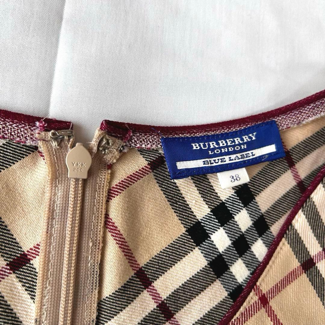 バーバリー ブルーレーベル ノースリーブ ワンピース ノバチェック ホースロゴ
