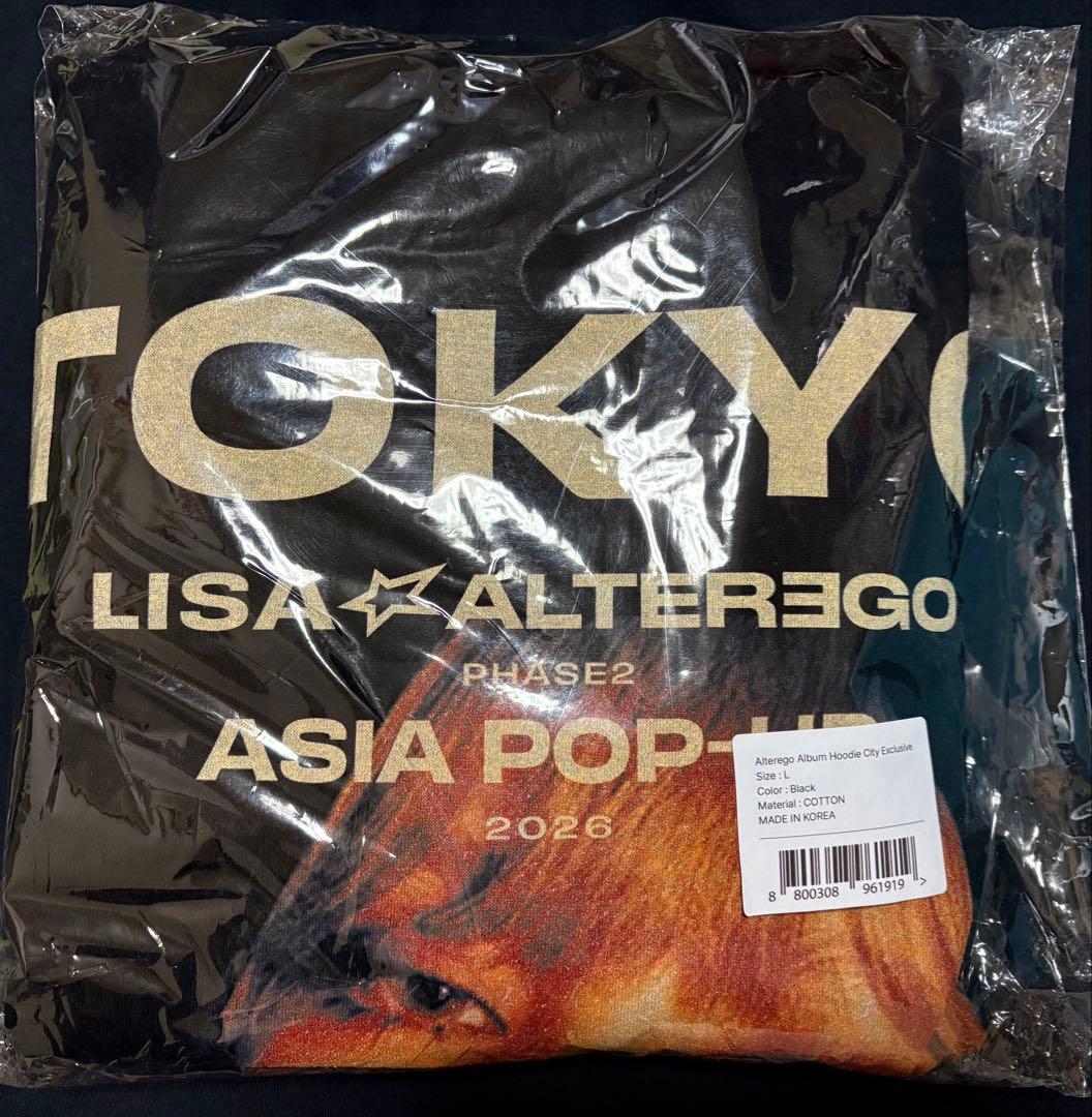 【即日発送】LiSA ポップアップ パーカー L フーディー BLACKPINK