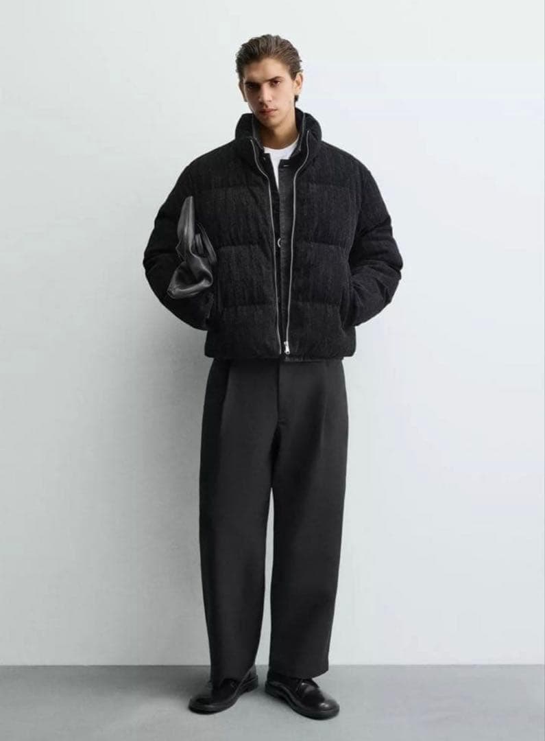 きむたく クロップドフィットパフジャケット S